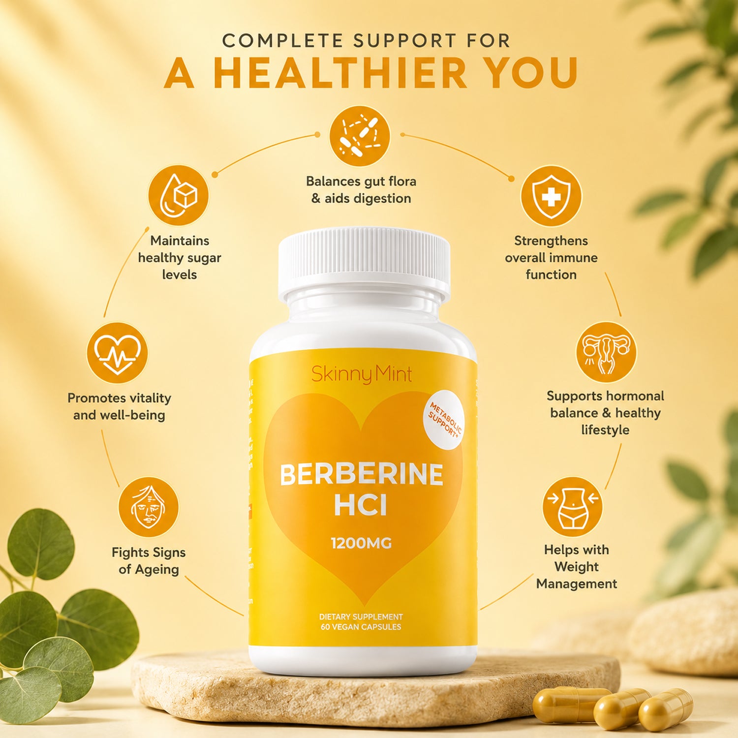 Berberine 1500mg - Φυσικό συμπλήρωμα αδυνατίσματος